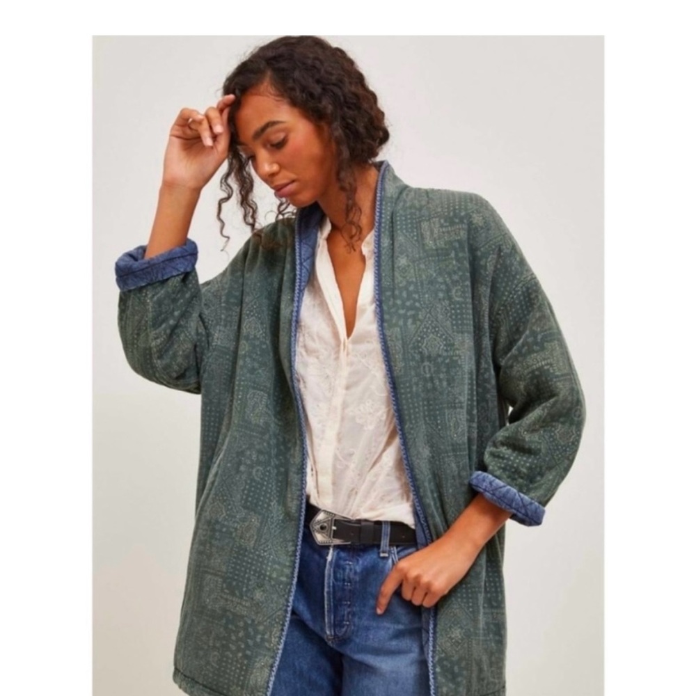 current air Bobbie Reversible Quilted Denim Jacket